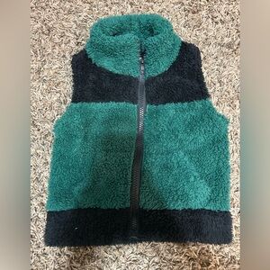 Kids Fleece Vest - Teal and Black